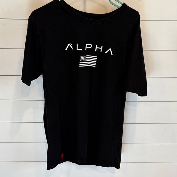 Men's Alpha Black T-Shirt - Picture 1 of 4